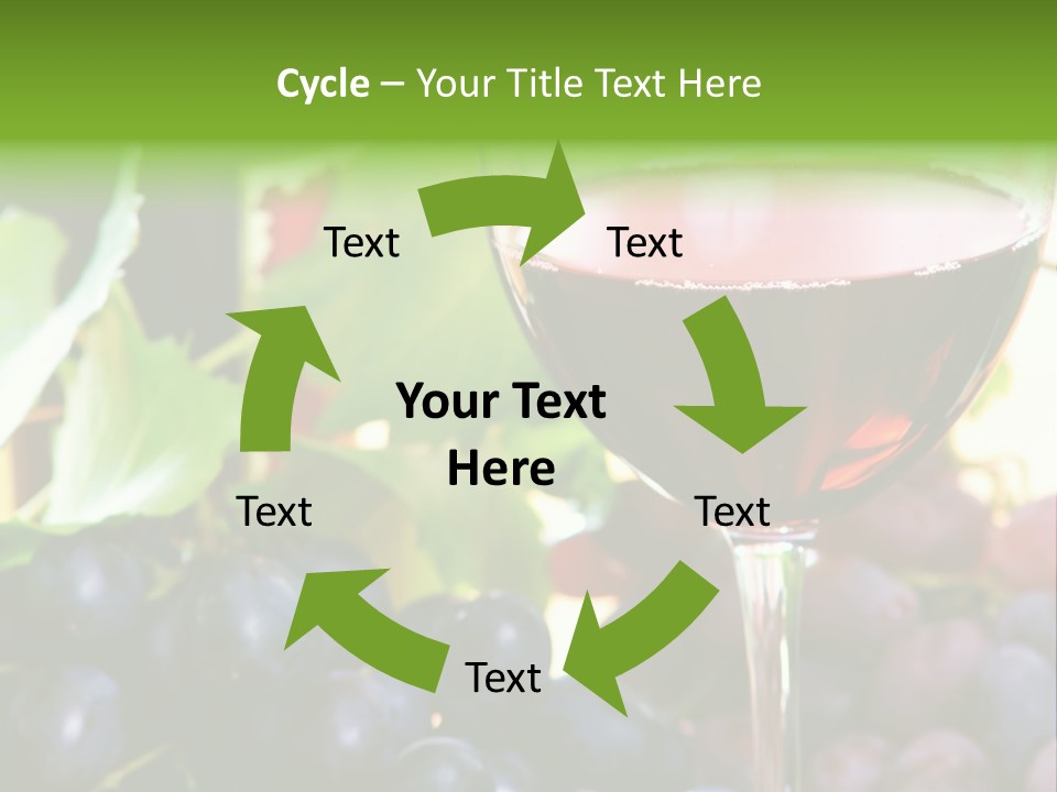 A Glass Of Red Wine Next To A Bunch Of Grapes PowerPoint Template