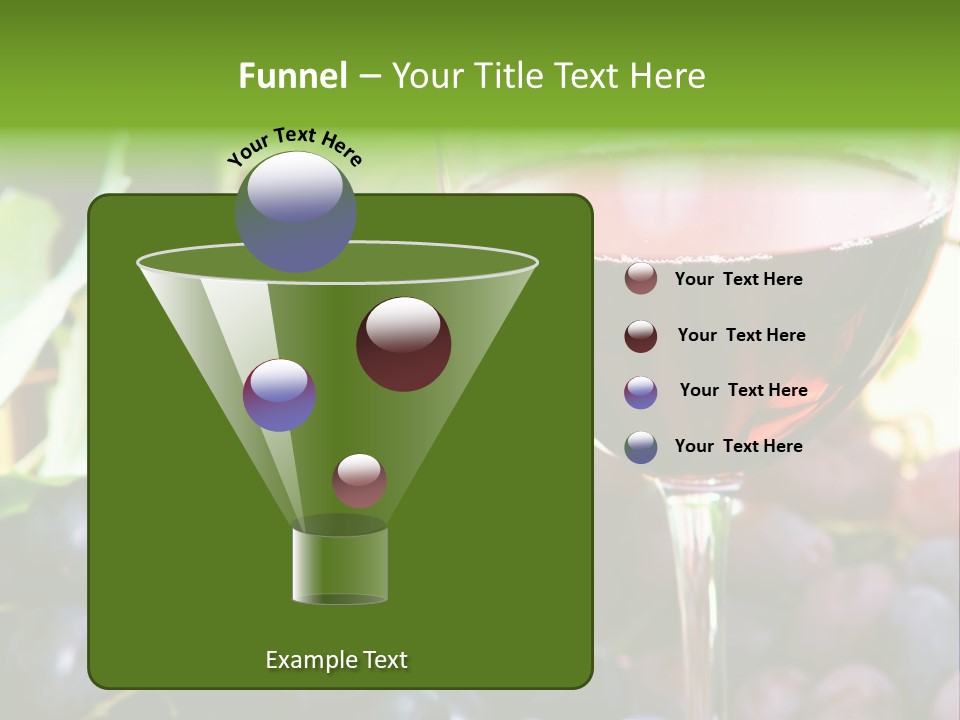 A Glass Of Red Wine Next To A Bunch Of Grapes PowerPoint Template