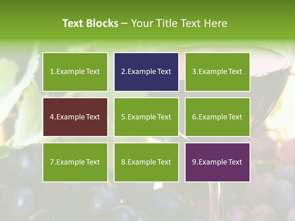 A Glass Of Red Wine Next To A Bunch Of Grapes PowerPoint Template