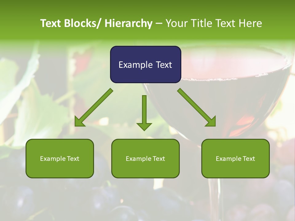 A Glass Of Red Wine Next To A Bunch Of Grapes PowerPoint Template