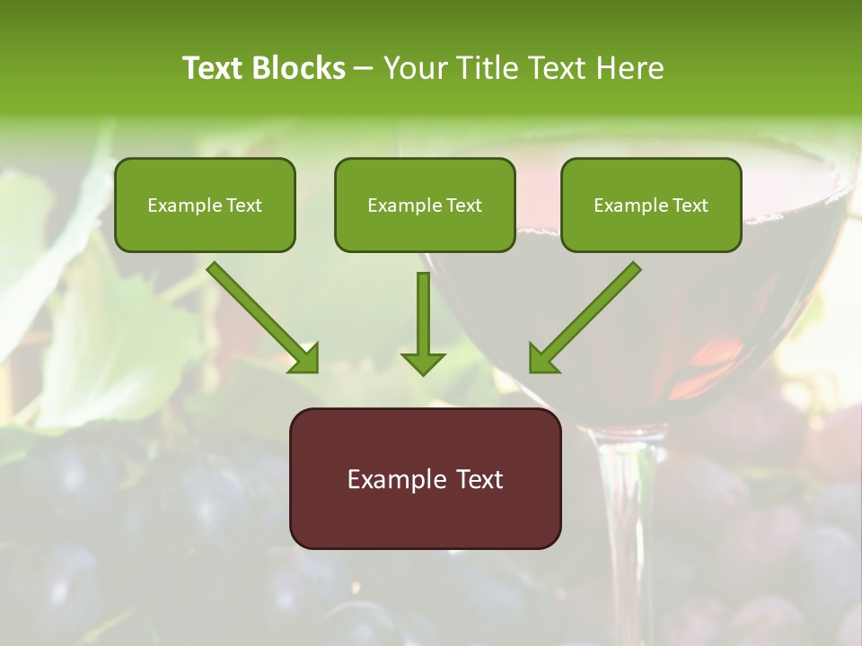 A Glass Of Red Wine Next To A Bunch Of Grapes PowerPoint Template