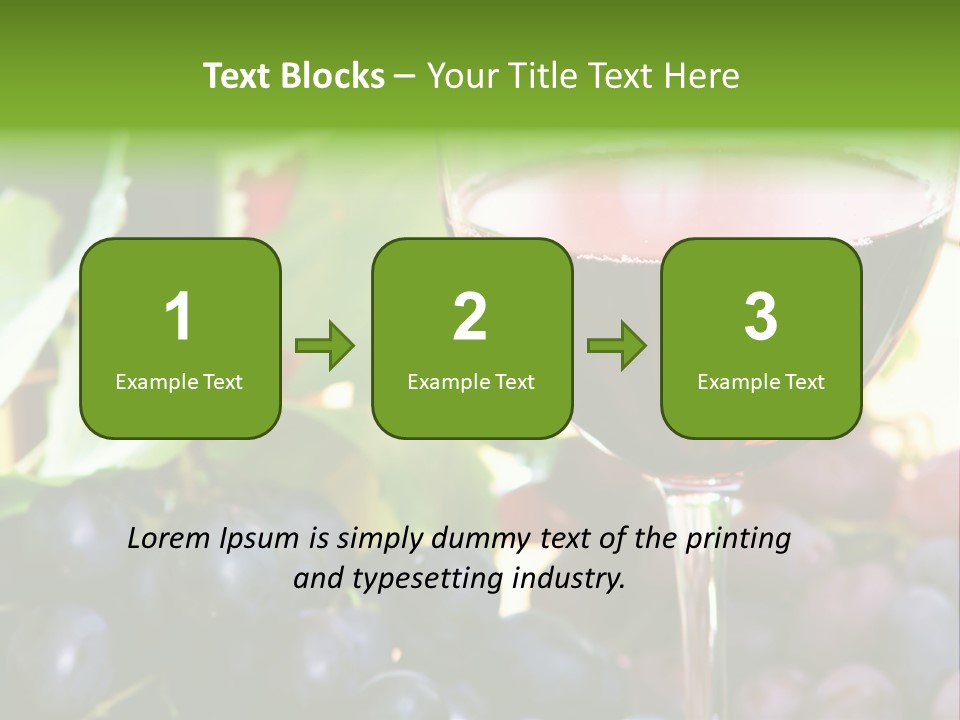 A Glass Of Red Wine Next To A Bunch Of Grapes PowerPoint Template