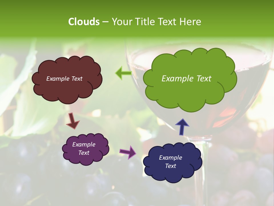 A Glass Of Red Wine Next To A Bunch Of Grapes PowerPoint Template