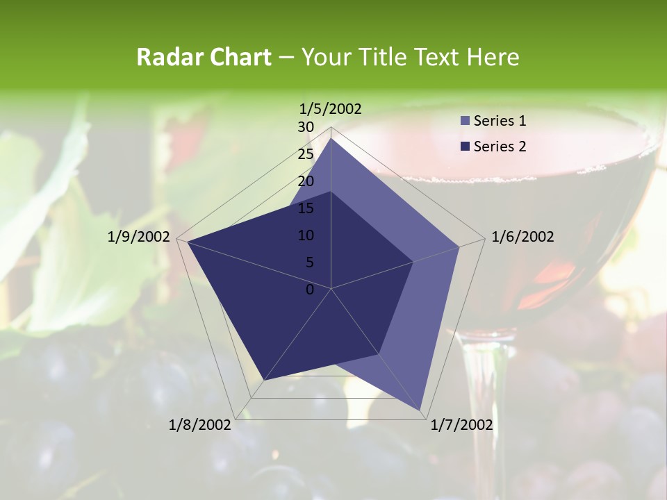 A Glass Of Red Wine Next To A Bunch Of Grapes PowerPoint Template