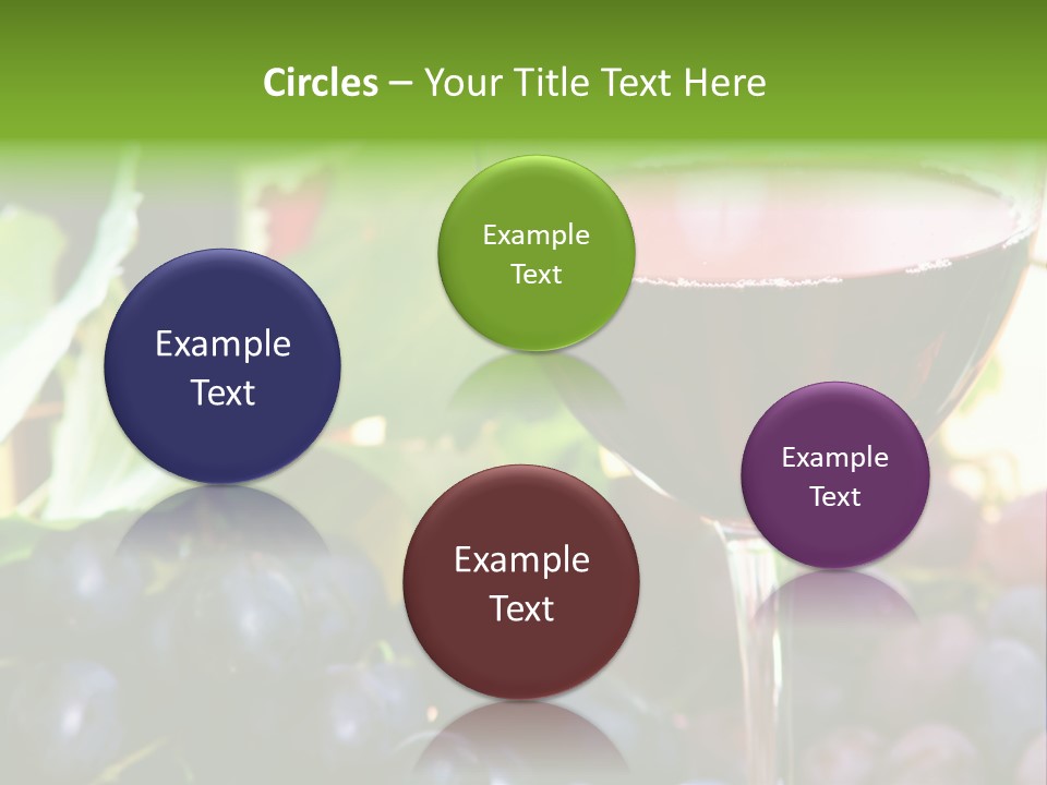 A Glass Of Red Wine Next To A Bunch Of Grapes PowerPoint Template