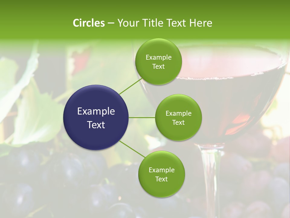 A Glass Of Red Wine Next To A Bunch Of Grapes PowerPoint Template