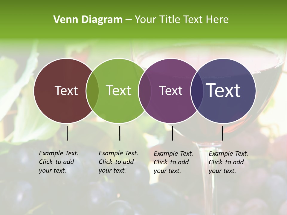 A Glass Of Red Wine Next To A Bunch Of Grapes PowerPoint Template