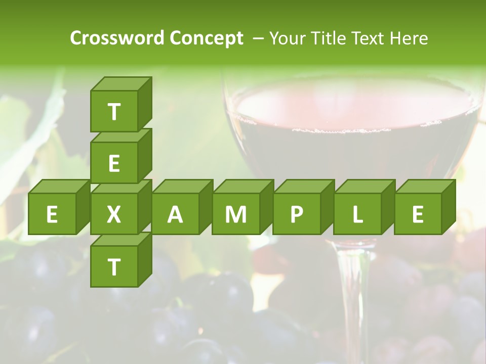 A Glass Of Red Wine Next To A Bunch Of Grapes PowerPoint Template