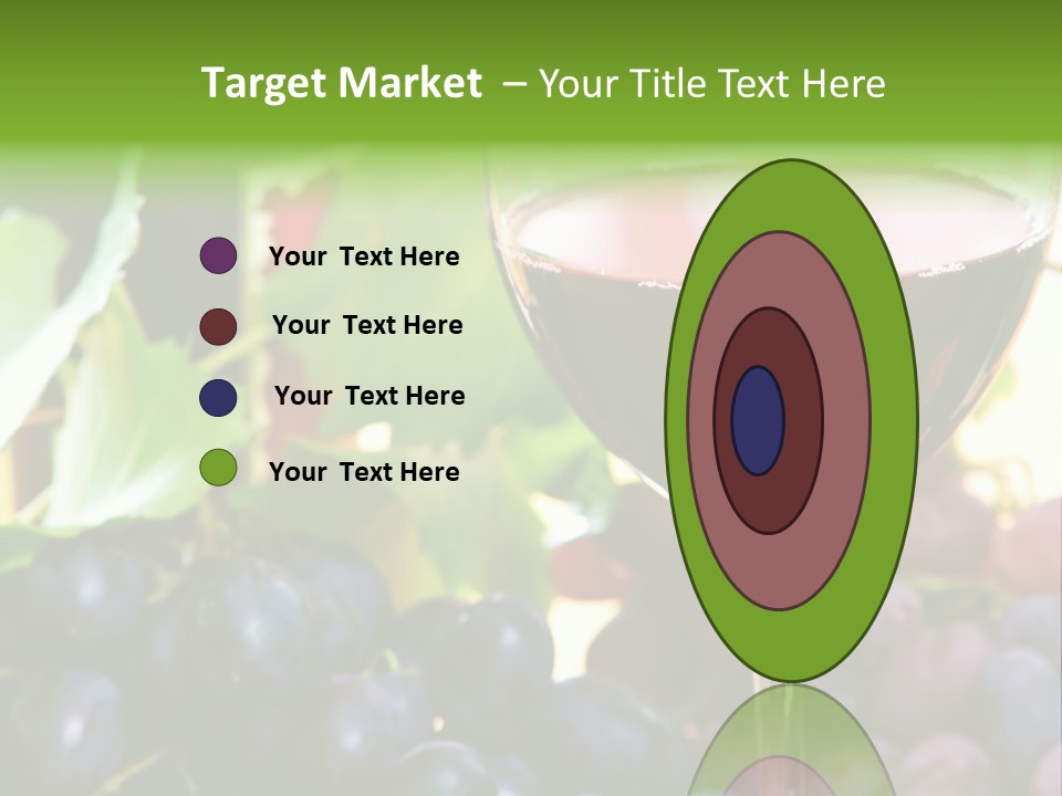 A Glass Of Red Wine Next To A Bunch Of Grapes PowerPoint Template