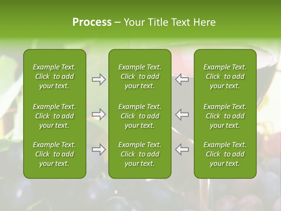 A Glass Of Red Wine Next To A Bunch Of Grapes PowerPoint Template