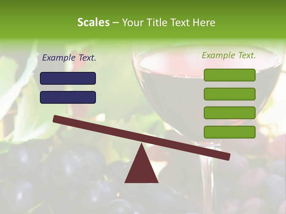 A Glass Of Red Wine Next To A Bunch Of Grapes PowerPoint Template