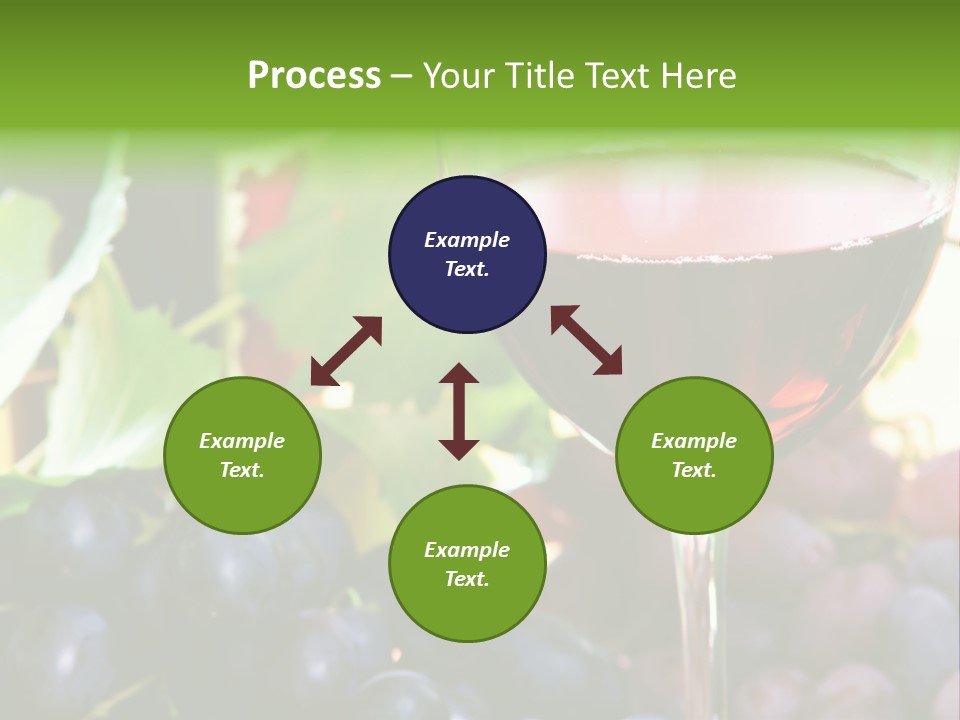 A Glass Of Red Wine Next To A Bunch Of Grapes PowerPoint Template