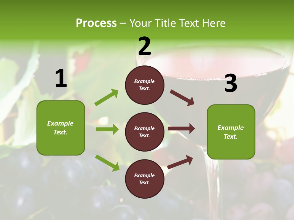 A Glass Of Red Wine Next To A Bunch Of Grapes PowerPoint Template