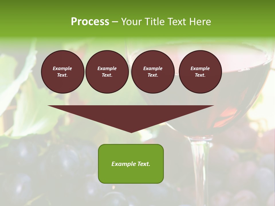 A Glass Of Red Wine Next To A Bunch Of Grapes PowerPoint Template
