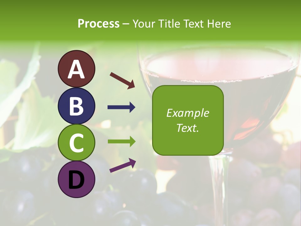 A Glass Of Red Wine Next To A Bunch Of Grapes PowerPoint Template