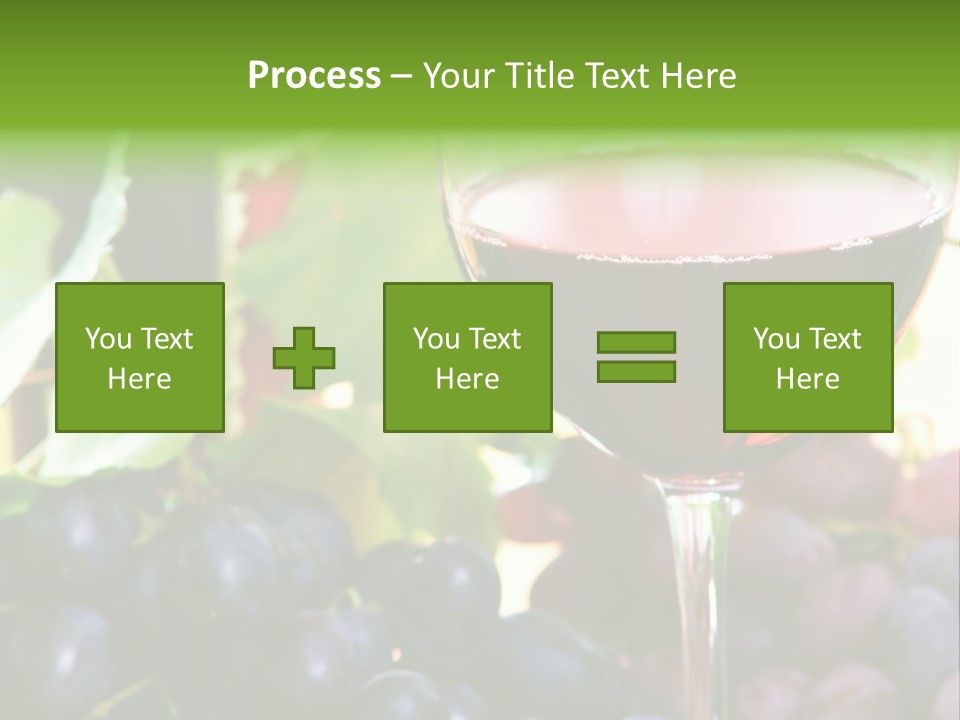 A Glass Of Red Wine Next To A Bunch Of Grapes PowerPoint Template