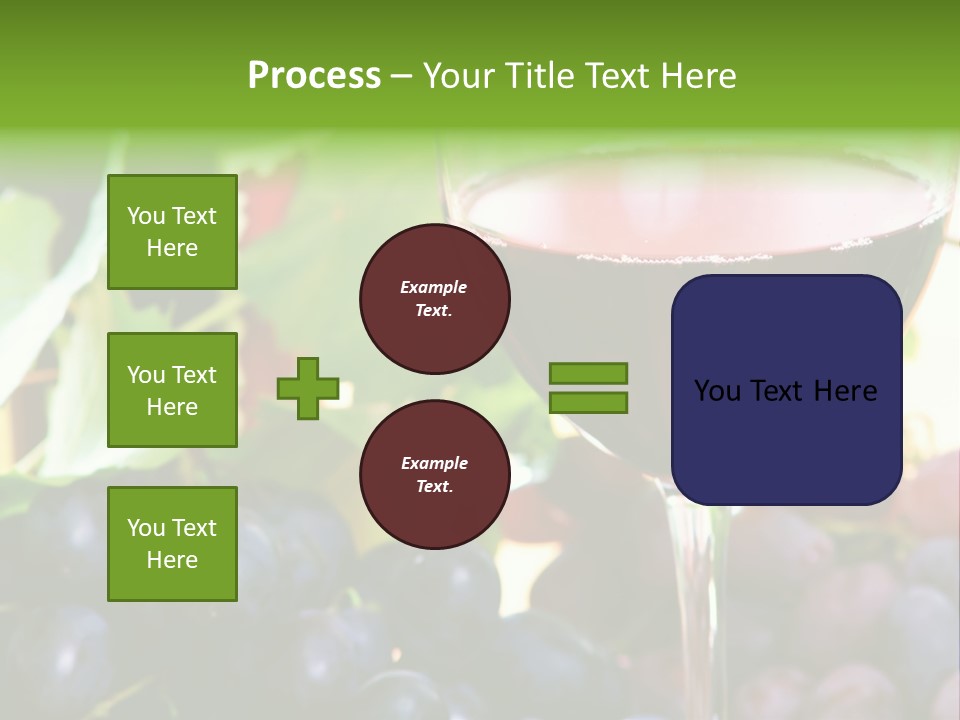 A Glass Of Red Wine Next To A Bunch Of Grapes PowerPoint Template