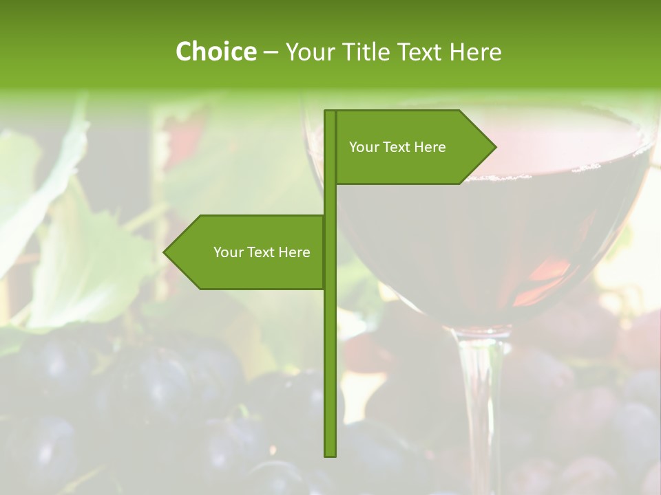 A Glass Of Red Wine Next To A Bunch Of Grapes PowerPoint Template