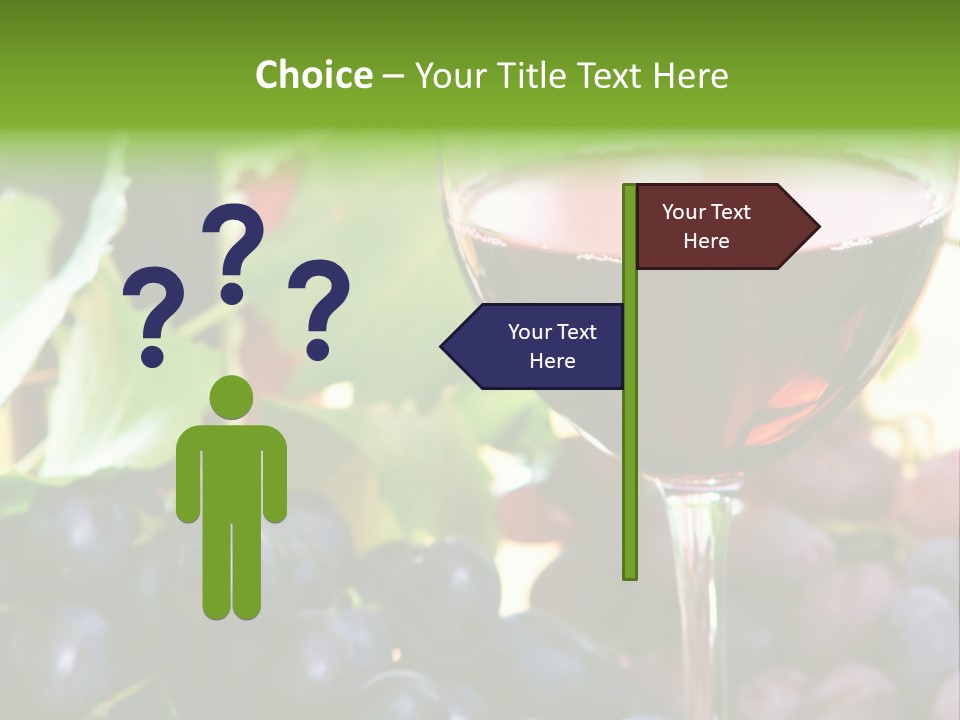 A Glass Of Red Wine Next To A Bunch Of Grapes PowerPoint Template