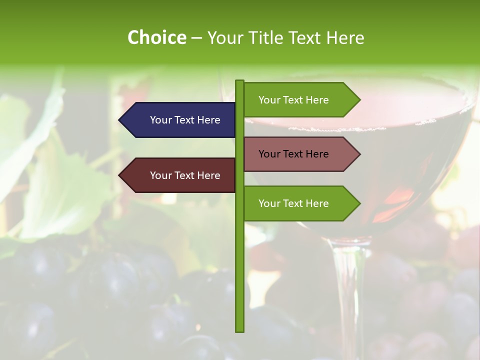 A Glass Of Red Wine Next To A Bunch Of Grapes PowerPoint Template
