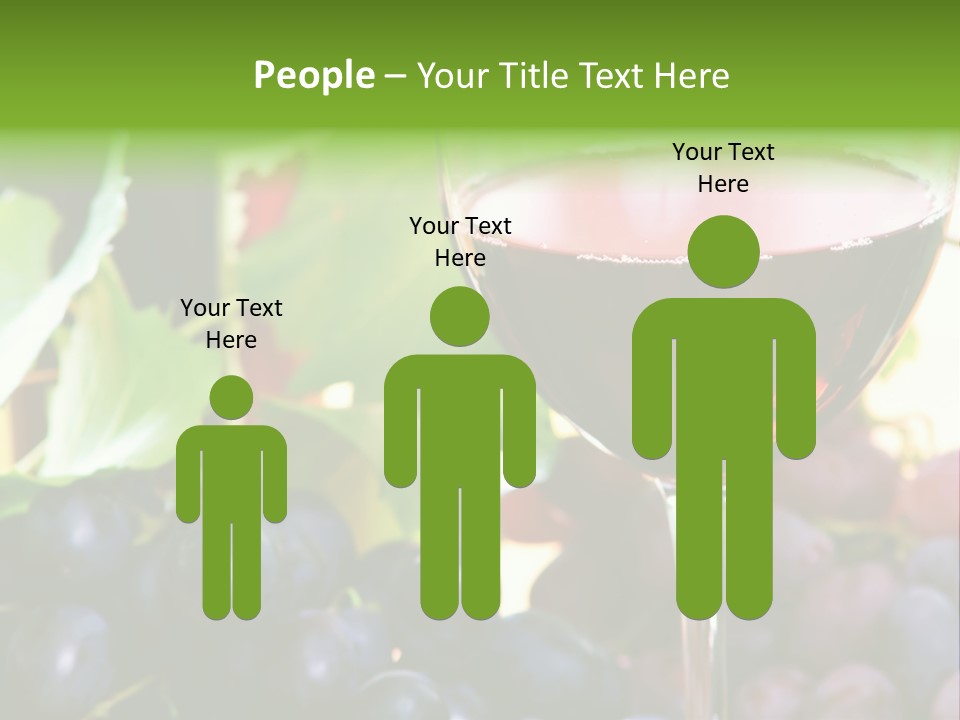 A Glass Of Red Wine Next To A Bunch Of Grapes PowerPoint Template