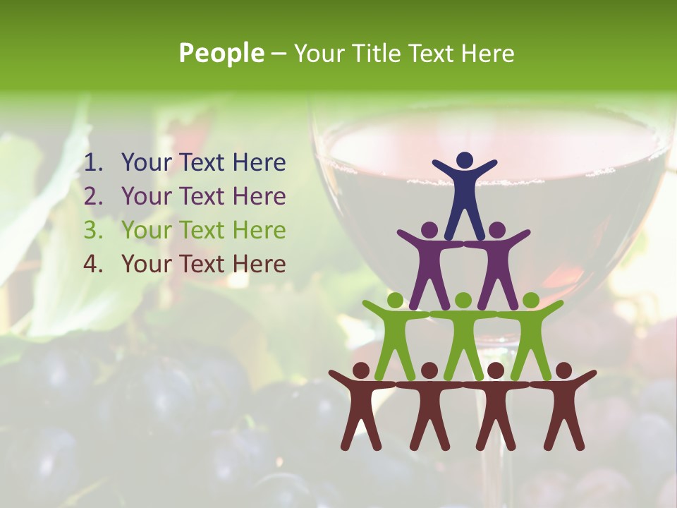 A Glass Of Red Wine Next To A Bunch Of Grapes PowerPoint Template
