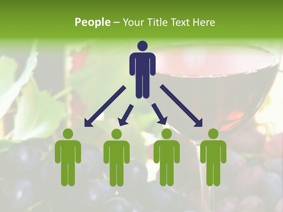 A Glass Of Red Wine Next To A Bunch Of Grapes PowerPoint Template