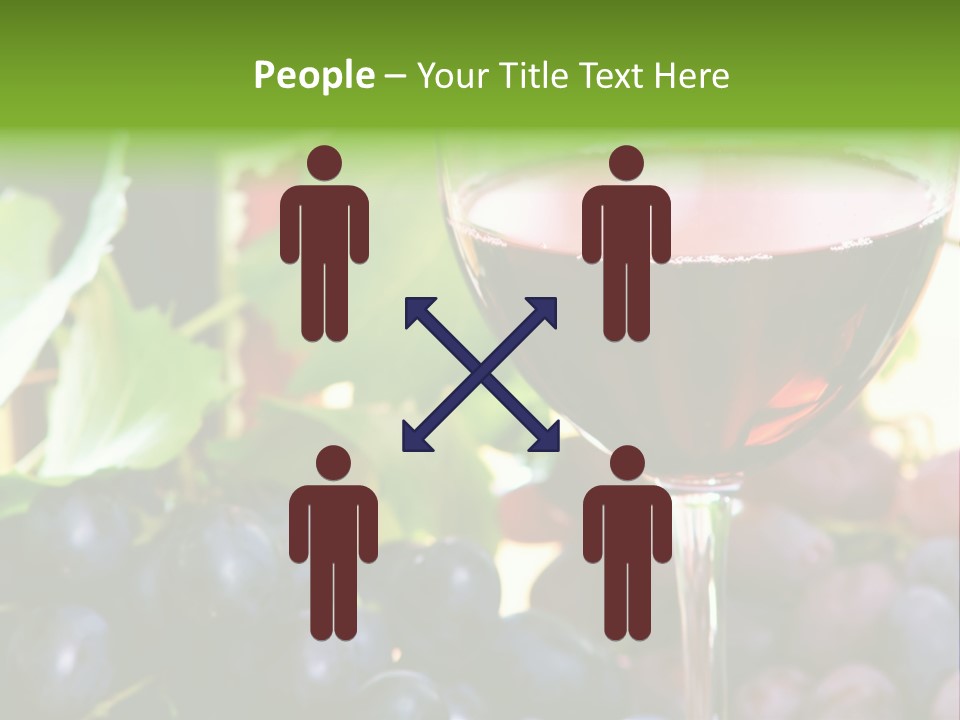 A Glass Of Red Wine Next To A Bunch Of Grapes PowerPoint Template