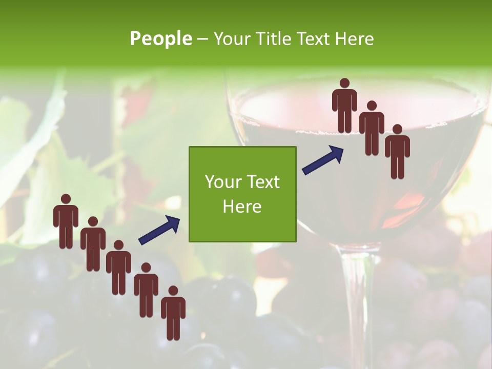 A Glass Of Red Wine Next To A Bunch Of Grapes PowerPoint Template