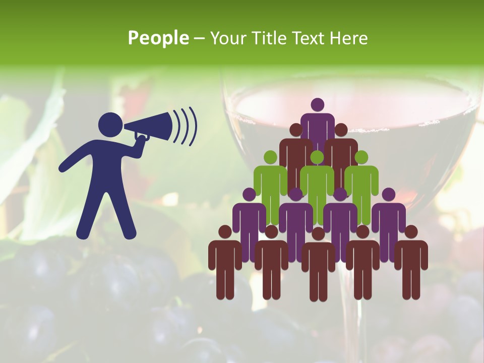 A Glass Of Red Wine Next To A Bunch Of Grapes PowerPoint Template