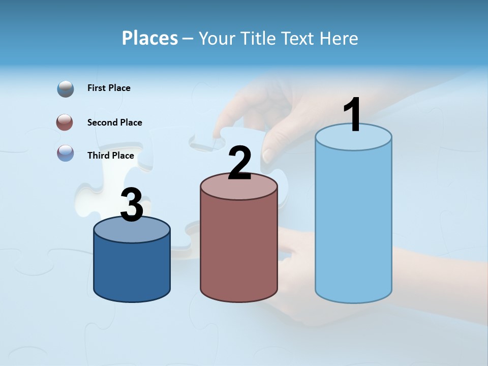 Solution Hand White PowerPoint Template