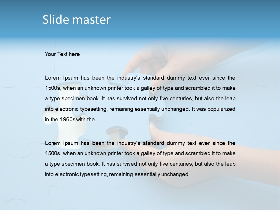 Solution Hand White PowerPoint Template