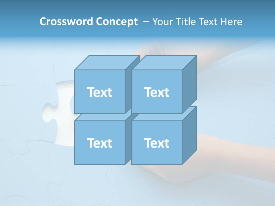 Solution Hand White PowerPoint Template