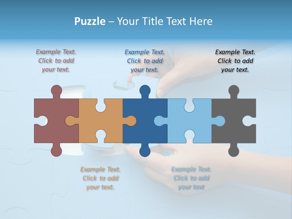 Solution Hand White PowerPoint Template