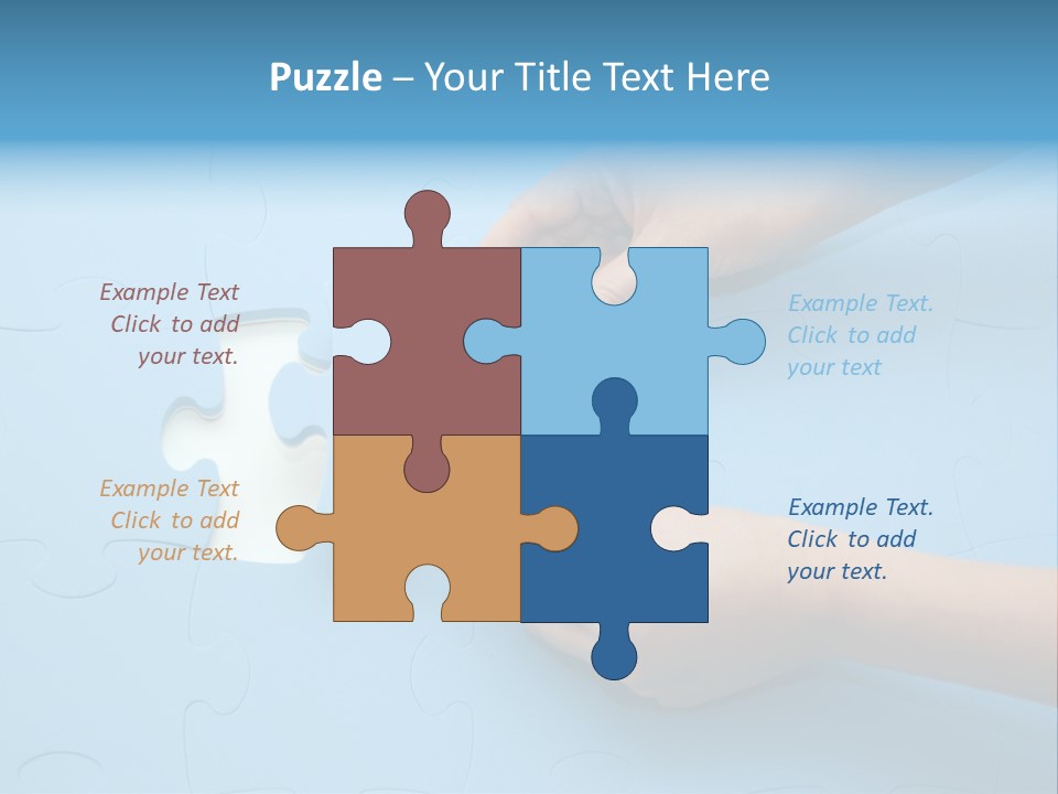 Solution Hand White PowerPoint Template