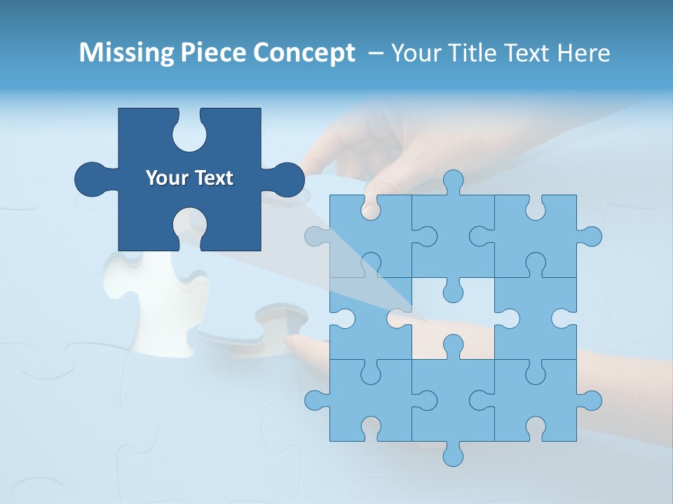 Solution Hand White PowerPoint Template