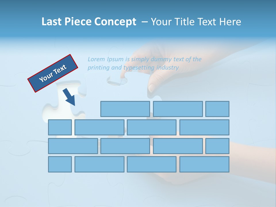 Solution Hand White PowerPoint Template