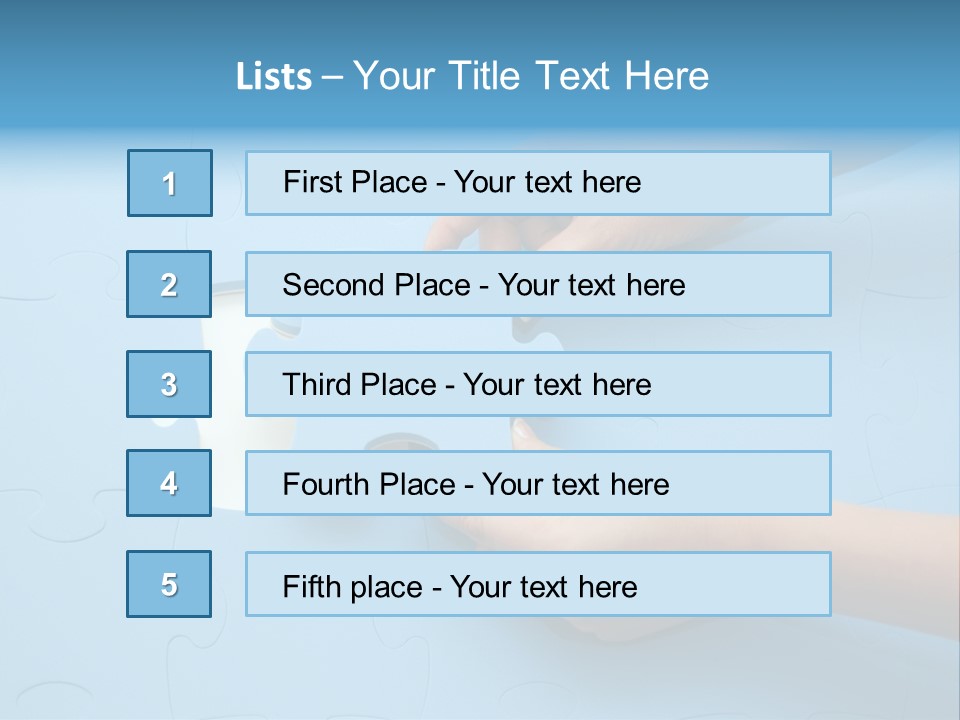 Solution Hand White PowerPoint Template