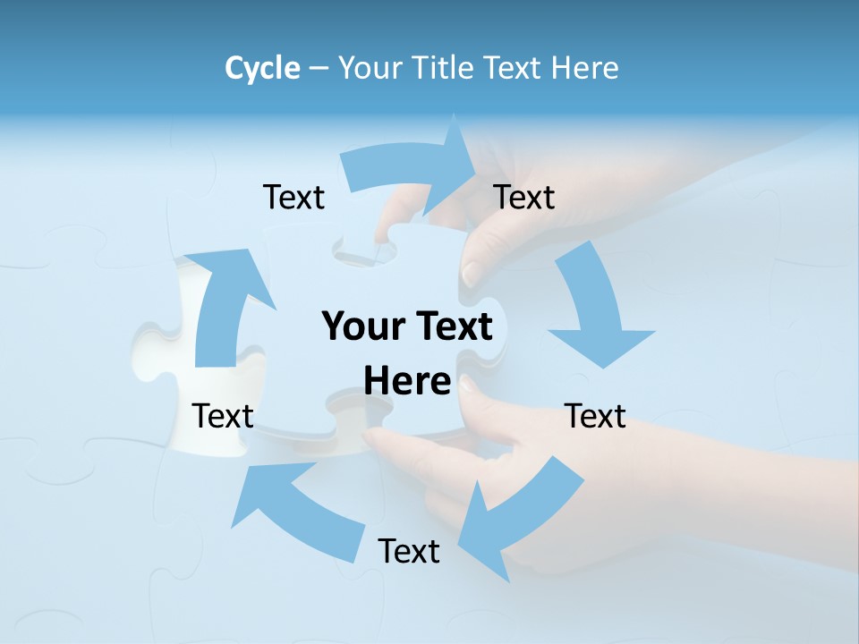 Solution Hand White PowerPoint Template