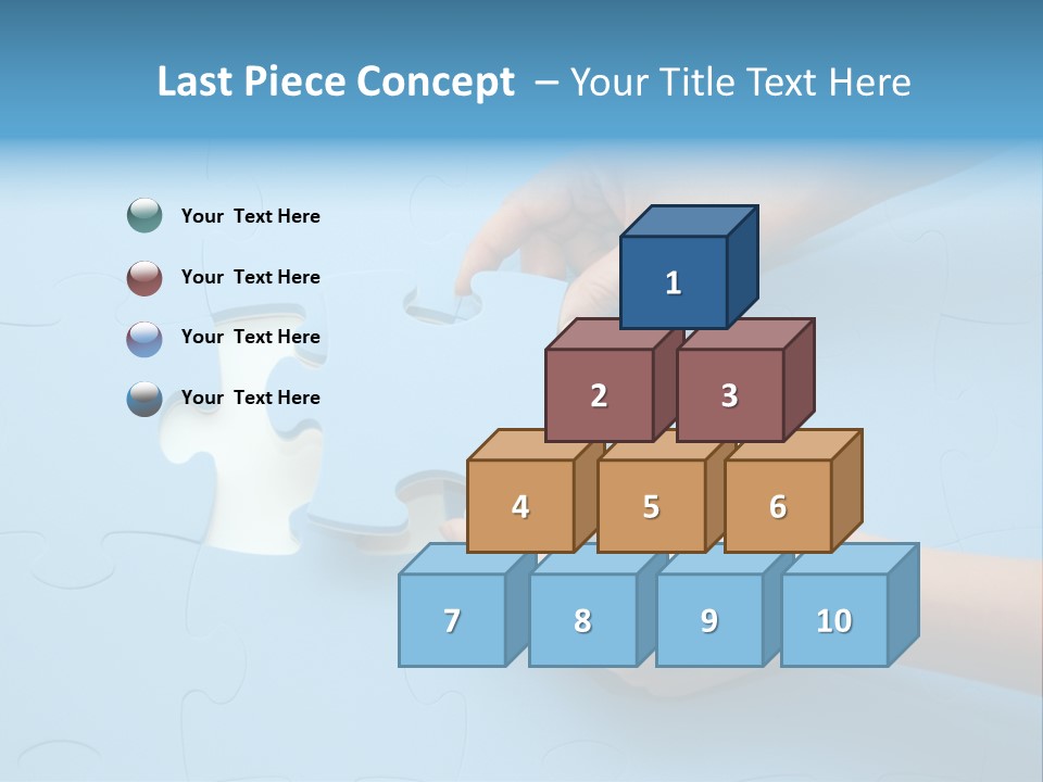 Solution Hand White PowerPoint Template