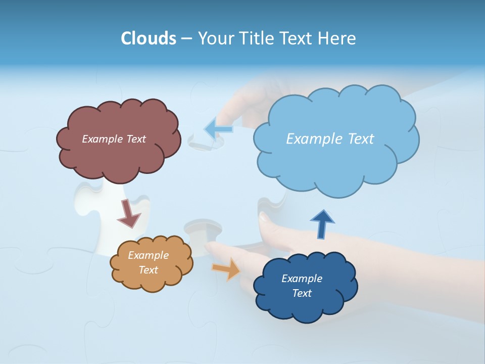 Solution Hand White PowerPoint Template