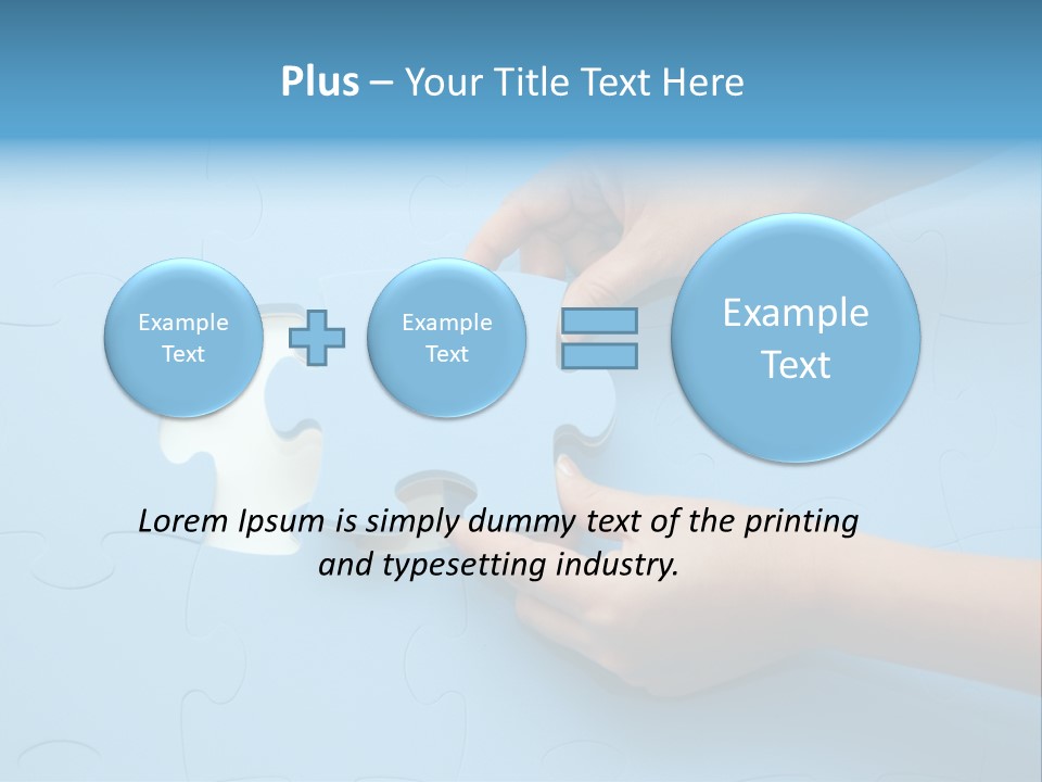 Solution Hand White PowerPoint Template