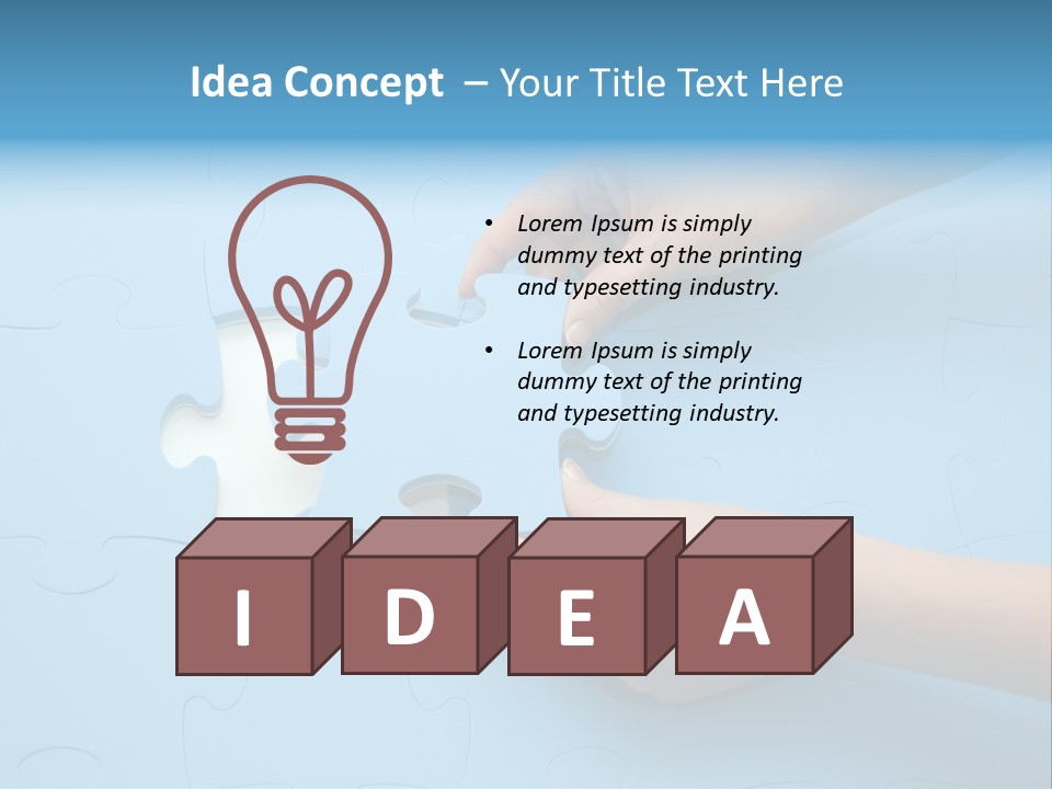 Solution Hand White PowerPoint Template