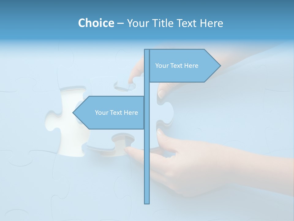 Solution Hand White PowerPoint Template