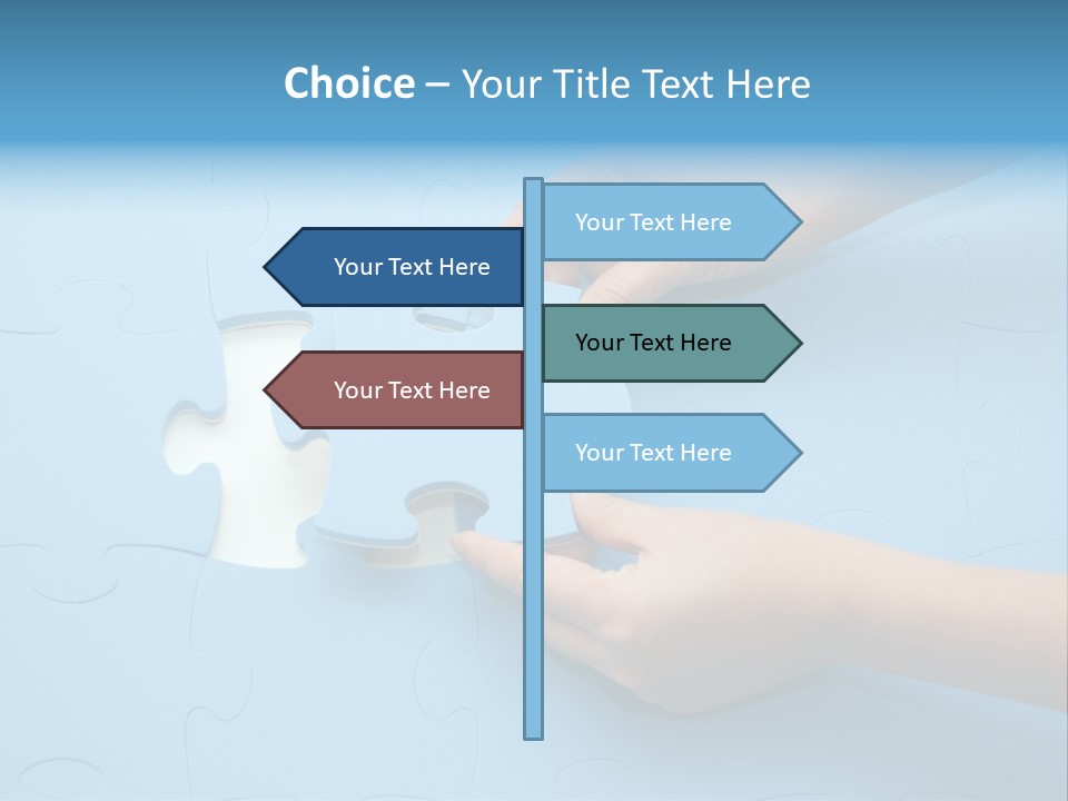 Solution Hand White PowerPoint Template