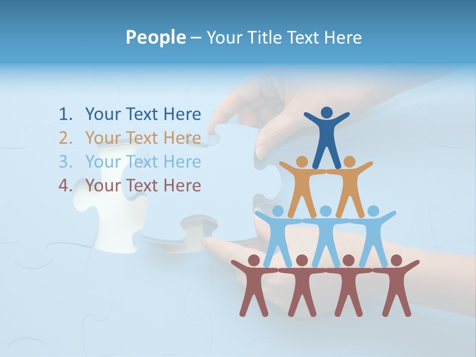 Solution Hand White PowerPoint Template