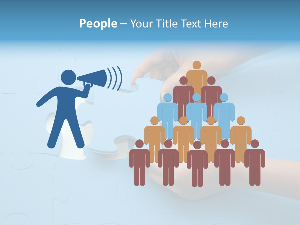 Solution Hand White PowerPoint Template