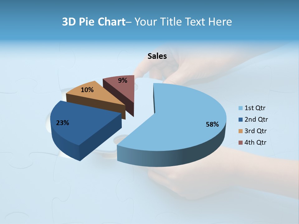 Solution Hand White PowerPoint Template