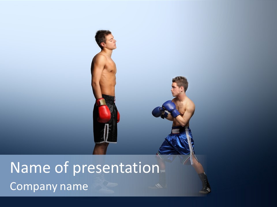 Man Goliath Competition PowerPoint Template