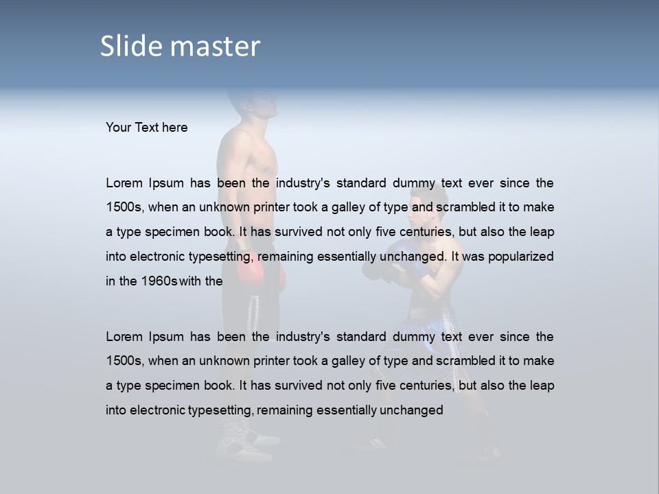 Man Goliath Competition PowerPoint Template